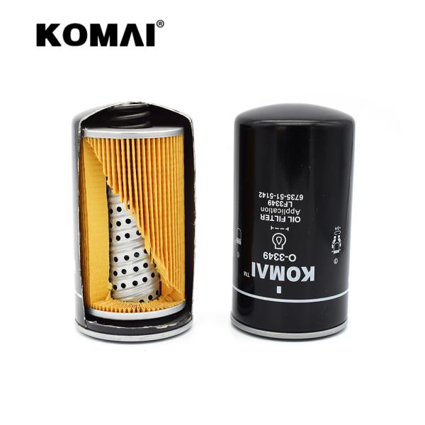 6736-51-5142 11E1-70120 LF3349 Komatsu 6D102 Cummins Engine Lube Oil Filter