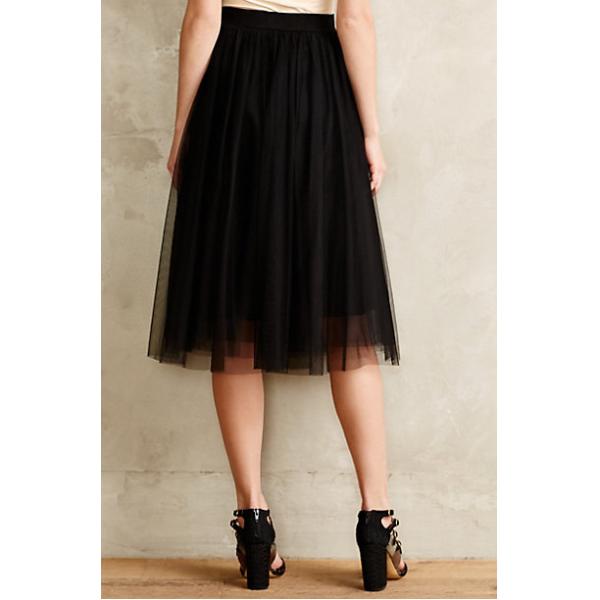 Women Black Midi Skirt