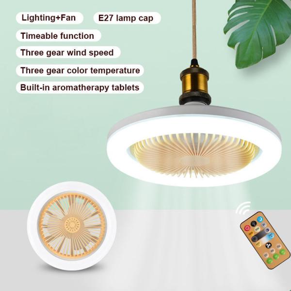 Nuevos ventiladores de techo con luces en forma de estrella con control remoto, ventilador de techo invisible romántico con luces LED