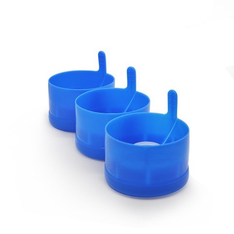 El material de embalaje plástico reutilizable, 5 galones no derrama color azul de los casquillos