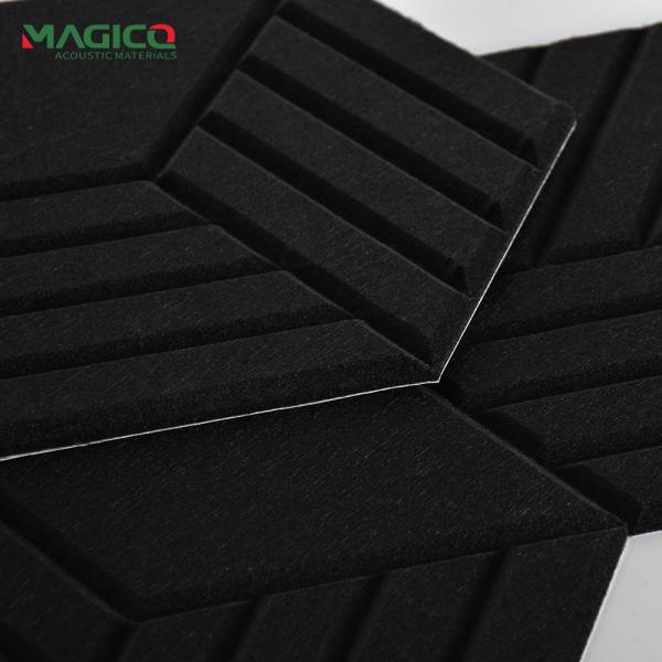 Color Customized PET Felt Acoustic Panels Black Wall Panels For Home Decoration