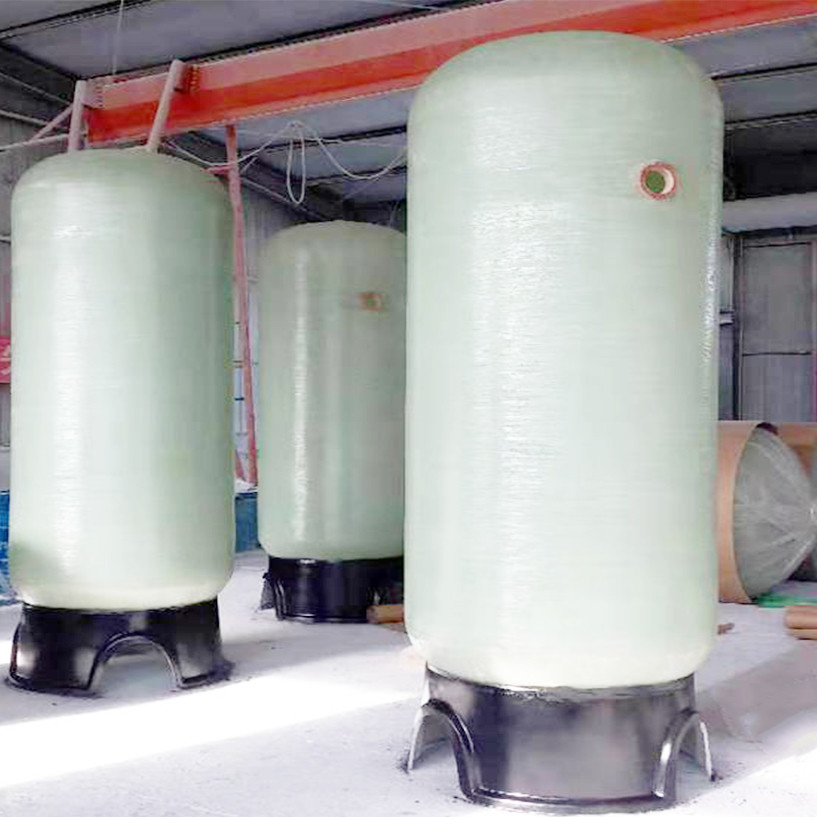 Fiberglass Frp Water Storage Tank Water Softener 50kg Weight Above Ground Installation