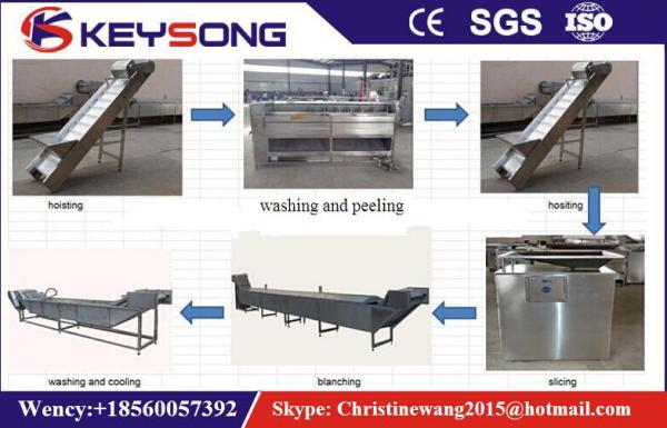 Fully Automatic Potato Chips Making Machine French Fries Production Line Stainless Steel
