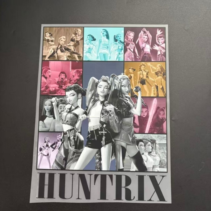 Custom Huntrix Birthday Girl htv, Personalized Kpop Demon Hunter Birthday logos, Kpop custom iron on transfers Gift for Huntrix fan,Birthday Gift for Kid