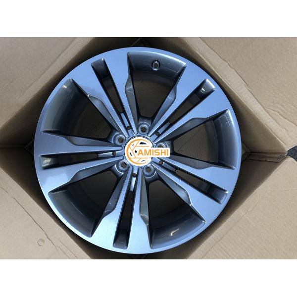 Lightweight ET43 5 Double Spoke 18 Inch Aluminum Rims Grey Himalaya Polished