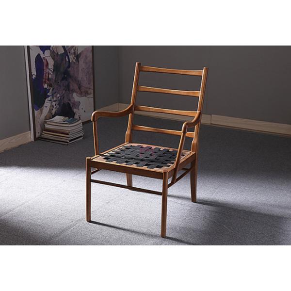 Древесина золы стула софы ресторана руки уютная черная с съемными кожаными местами