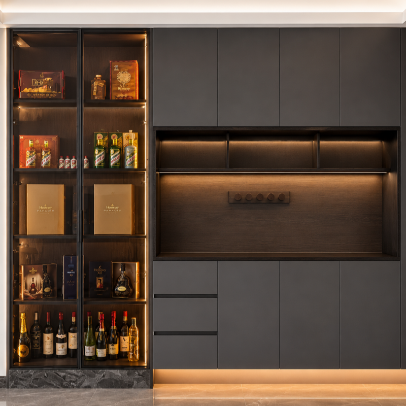Aluminum Wine Display Cabinet Eco Friendly Long Lasting Storage