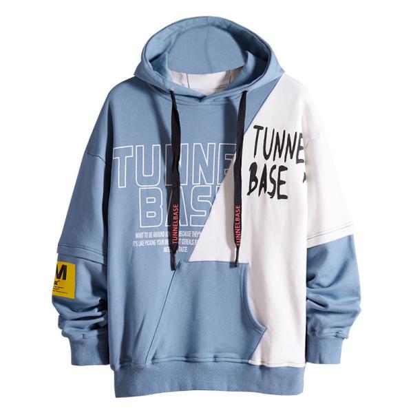 Люди 75% хлопок беспрокладочные охлаждают Hoodie печати Hiphop Hoodies свободный готический