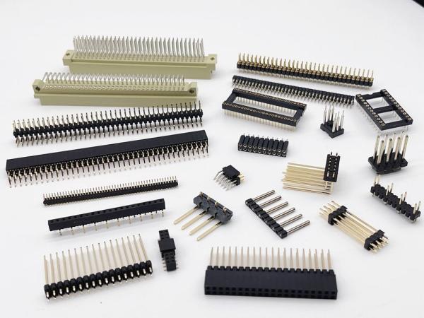 2.54mm Dual Row PCB H3.0mm 7.4mm Straight Brass Machined Round Female Header Connector
