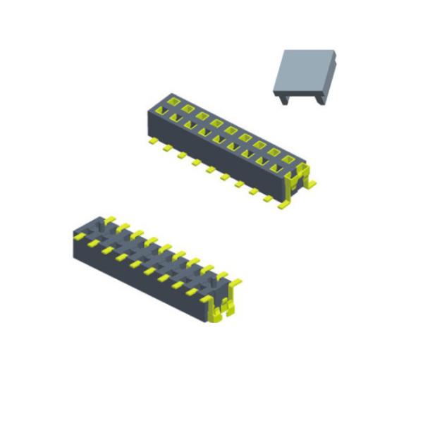 Upper Contact Dual Row Pin Header H 2.2 Female SMT Type Insulation Resistance