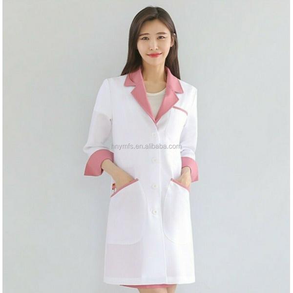 Projetos uniformes do médico Lab Coat White do hospital da mulher