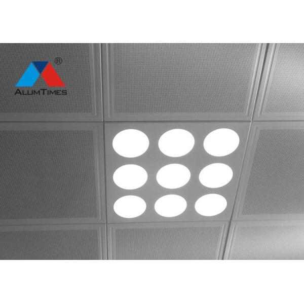 Matte White Acoustic Ceiling Tiles , Powder Coated Metal Suspended Ceiling Tiles