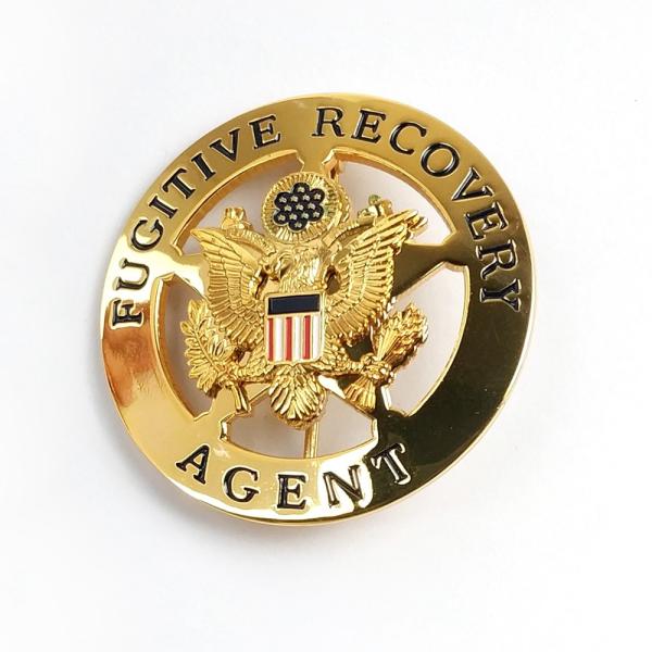 Emblema da Polícia de Metal Esmalte Personalizado Gravado Single Side / Double Side