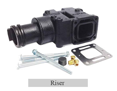 Mercruiser V6 V8 4.3 5.0 5.7 305 350 Engine Marine Exhaust Manifolds and Risers Top-