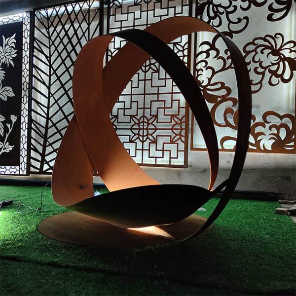 Rustic Art Design Corten Metal H 1500mm Sculpture Yard Art