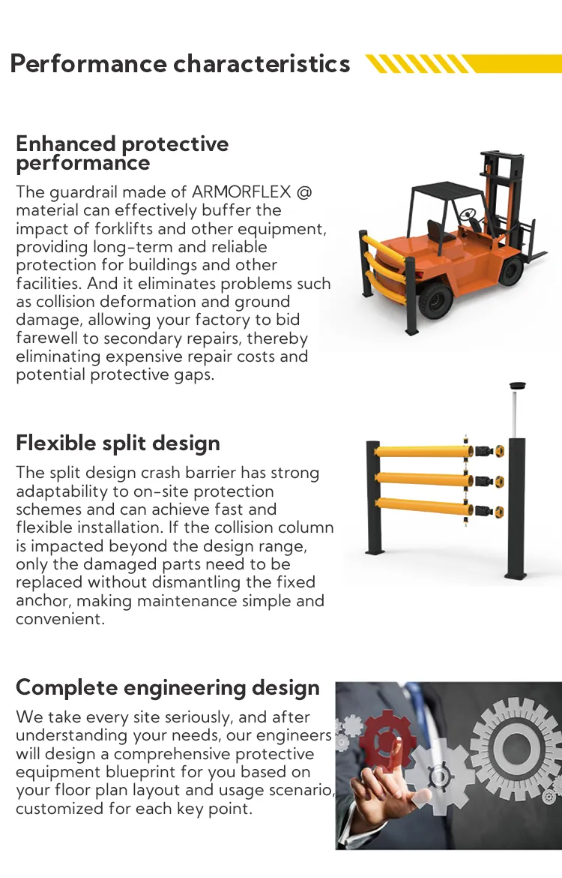 Rack End Protector Flexible Safety Barrier Impact Absorbing Safety Barrier