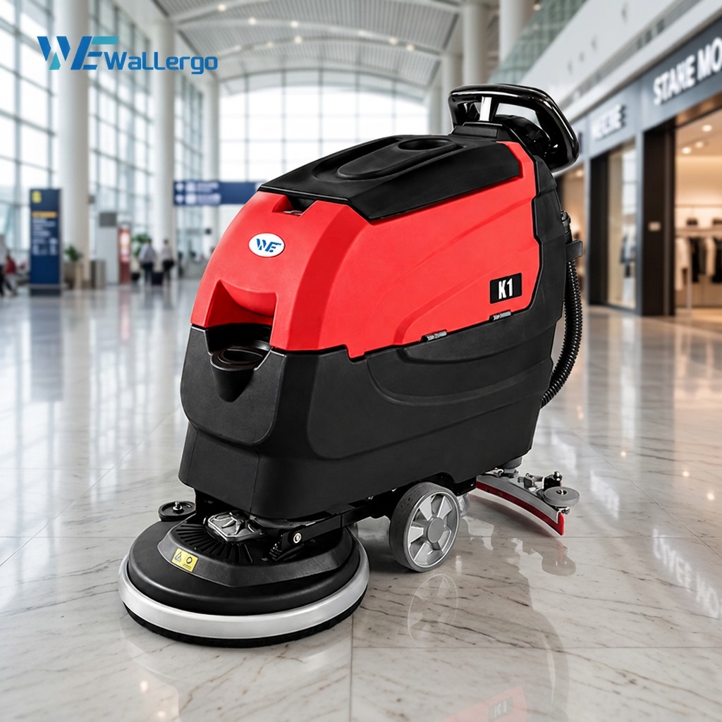 Self-Propelled Floor Scrubber Airport Industrial Ceramic Tile Floor Washing