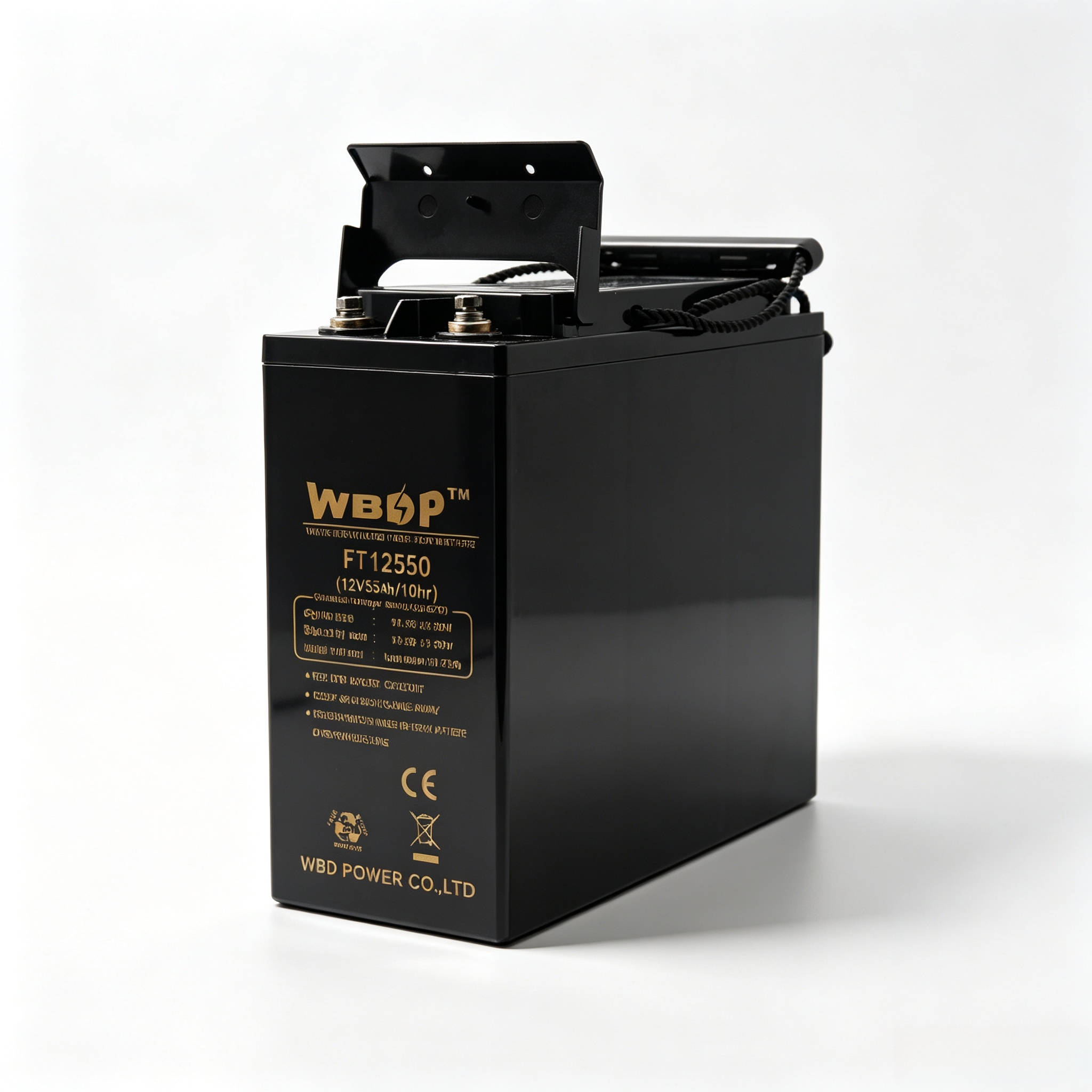 Front Terminal 12V 55Ah SLA Battery Customizable Deep Cycle Sealed Lead Acid Battery