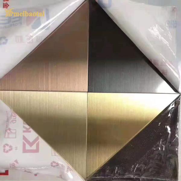 0.55mm Thickness 1219x2438mm Anti-fingerprint Hairline Stainless Steel Sheet with PVD Color Coating