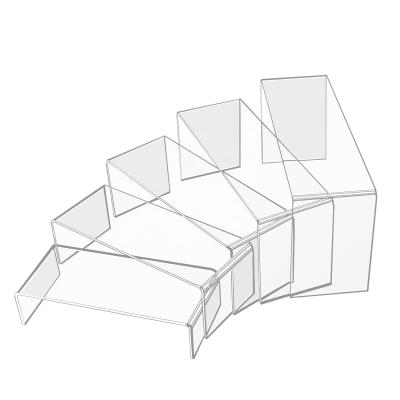Small Large Desk Riser Acrylic Clear Display Stand Clear Shelf Risers