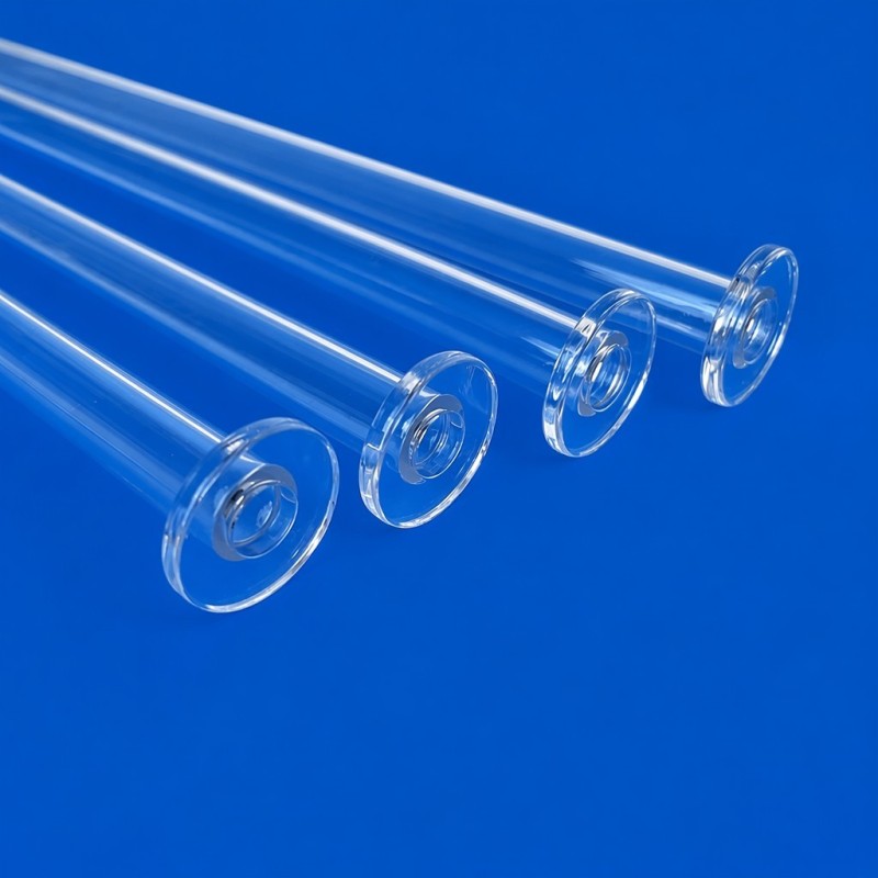 High Temperature Resistant 1200 Fused Silica Quartz Test Tube with 1100℃ Working Temperature and 99.99% SiO₂ Content