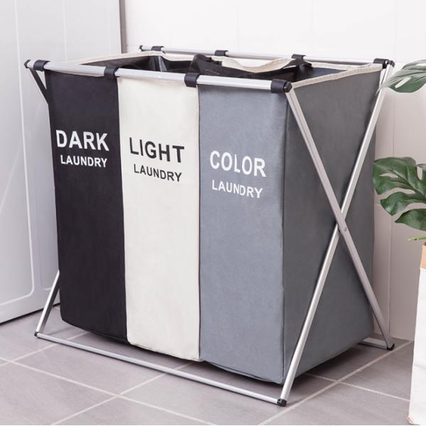Foldable Waterproof X Shape Steel Laundry Basket