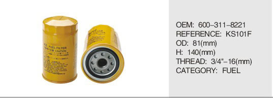 Truck Diesel engine parts oil filter for komtsu 600-311-8221