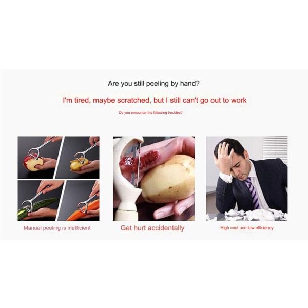 Fast Cleaning Root Vegetables Peeling Machine with Enhanced Wavy Brush and 0.75KW Power