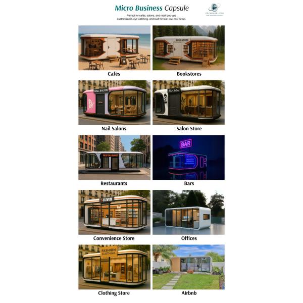 Luxury Bedroom Living Room Modern Prefab Smart Tiny Space Capsule Mobile Modular Container Capsule House Hotel
