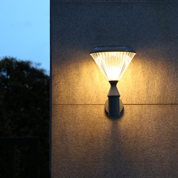 Die Cast Aluminum  20w Wall Mounted Solar Light outdooer wall lamp With 3.2v 8000mAh Battery