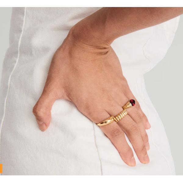 Heirloom Golden Cubic Zircon 925 Sterling Silver For Women'S Wedding Rings