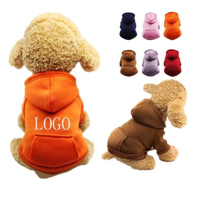 Animais de estimação do velo do algodão do OEM que vestem camisetas macias do cão dos Hoodies do animal de estimação da roupa