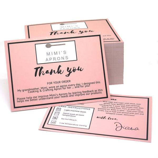 a impressão do vale-oferta feito sob encomenda de cartão de papel de placa do marfim 350gsm para agradece-lhe cartão