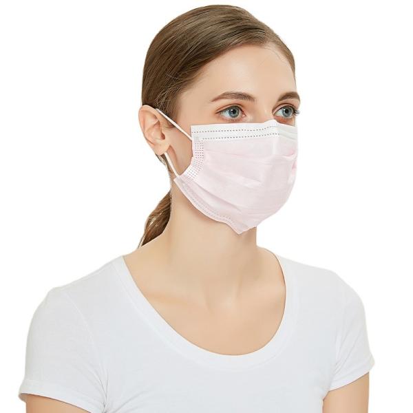 S&J Secure+ Disposable Face Mask in Lavender Medical Grade ASTM F2100 LEVEL1 Extended Coverage Secure Fit 4 Pleats Double Wire