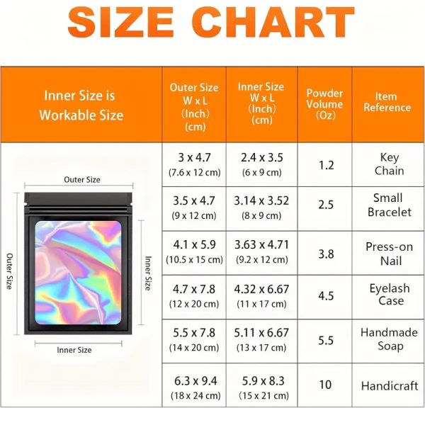 Resealable Ziplock Small Business Sealable Plastic Bag Custom Print Pink Holographic Flat Mylar Packaging Zip Pouch