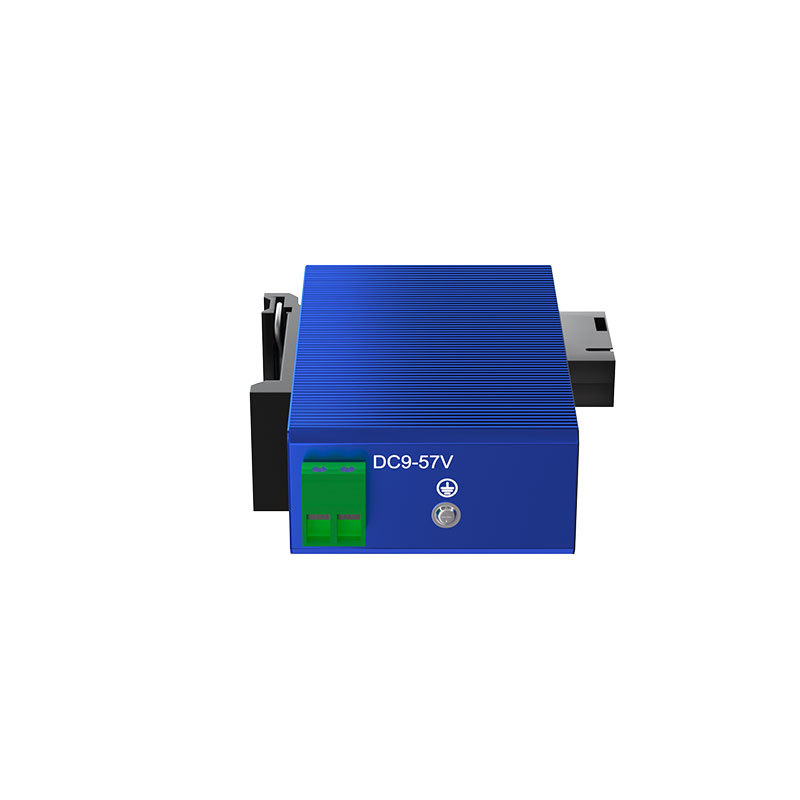 Industrial Mini Gigabit Fiber Ethernet Switch 1 Fiber 2 RJ45 Ports 1000Mbps Network Switch Blue