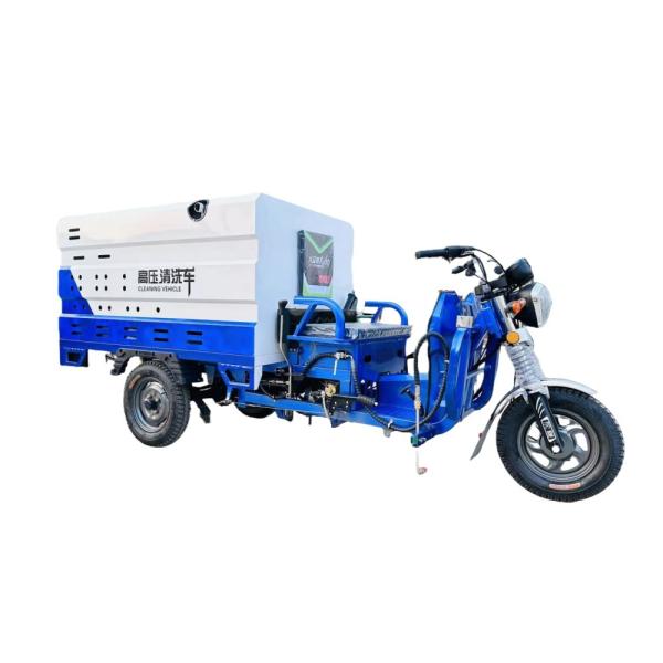 Manual Transmission Three Wheel High Pressure Cleaning Truck Euro 4 Energy Residential Property Road Cleaning Car