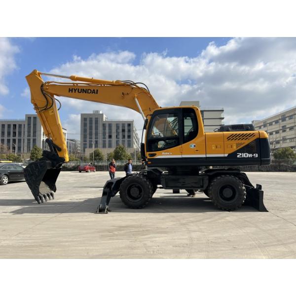 Excavadora de ruedas Hyundai 210w-9 usada de 21 toneladas Excavadoras usadas de tamaño medio