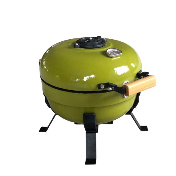 Kimstone 12 Inch Mini  Barbecue Kamado Portable Tandoor Clay Oven Charcoal BBQ Grill Table Smoker