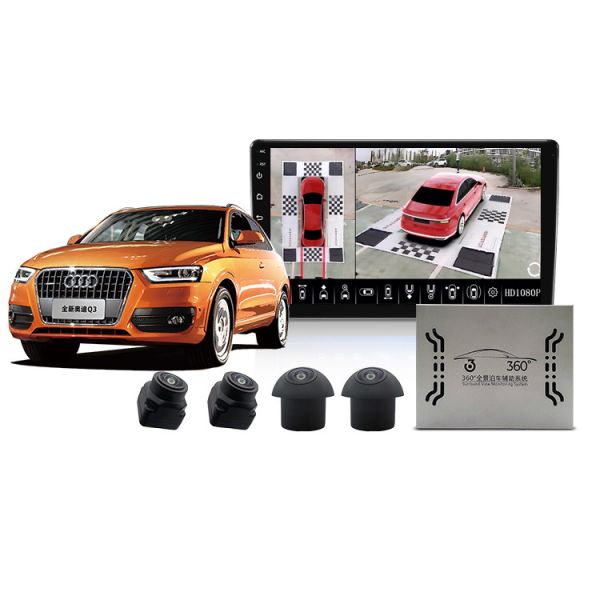 360 Degree Panoramic Car Camera System with Android Screen Support HD Night Vision & Easy Installation