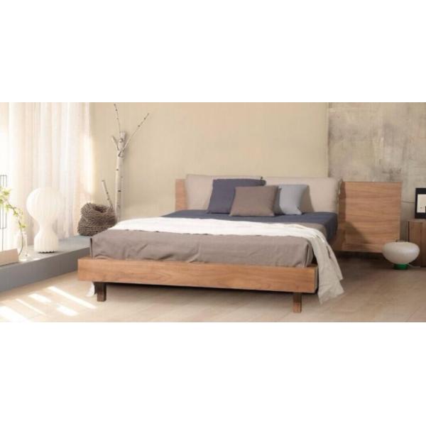 Leather Upholstered Modern Design King Size Bed