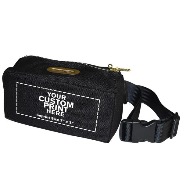 METAL ZIPPER NYLON LARGE CAPACITY FANNY PACK TIP BAG SAFETY TIP BAG - 8W X 4H X 3D - CUSTOM MADE