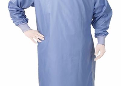 Disposable Reinforced Surgical Gown color Blue material Non-Woven Size Customization