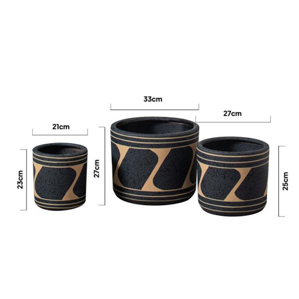 indoor outdoor decoration cylinder matte succulent bonsai pots hotel desktop decor ceramic flower pots for gardening