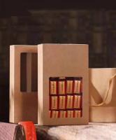Boîtes cadeaux en papier kraft ouvertes à la fenêtre pour l'emballage du thé Boîtes clés Boîtes en papier personnalisées