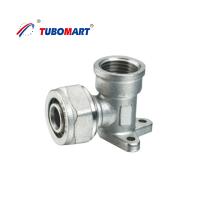 Chrome Plated Plumbing Compression Fittings For Pex Tubing Yellow Brass Color