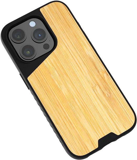 Limitless 5.0 Shockproof Magnetic Leather Wood Polycarbonate Phone Cover Protective Case Compatible for iPhone 15 Pro Max Plus