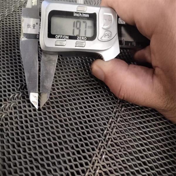 fil en acier Mesh Stone Crusher Rubber Crimped d'écran de vibration 45 65