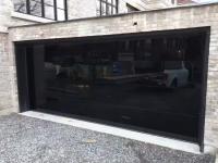 Fournisseur chinois Aluminium Transparent Vue complète Personnalisé Étanchéité Classe 3 Porte de garage sectionnelle en verre transparent Type d'ouverture manuel ou automatique Marron