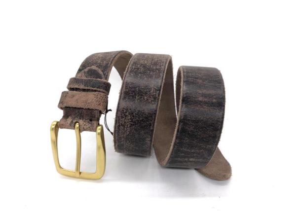 Causal Style Men Genuine Leather Belt With Classic Single Prong Buckle